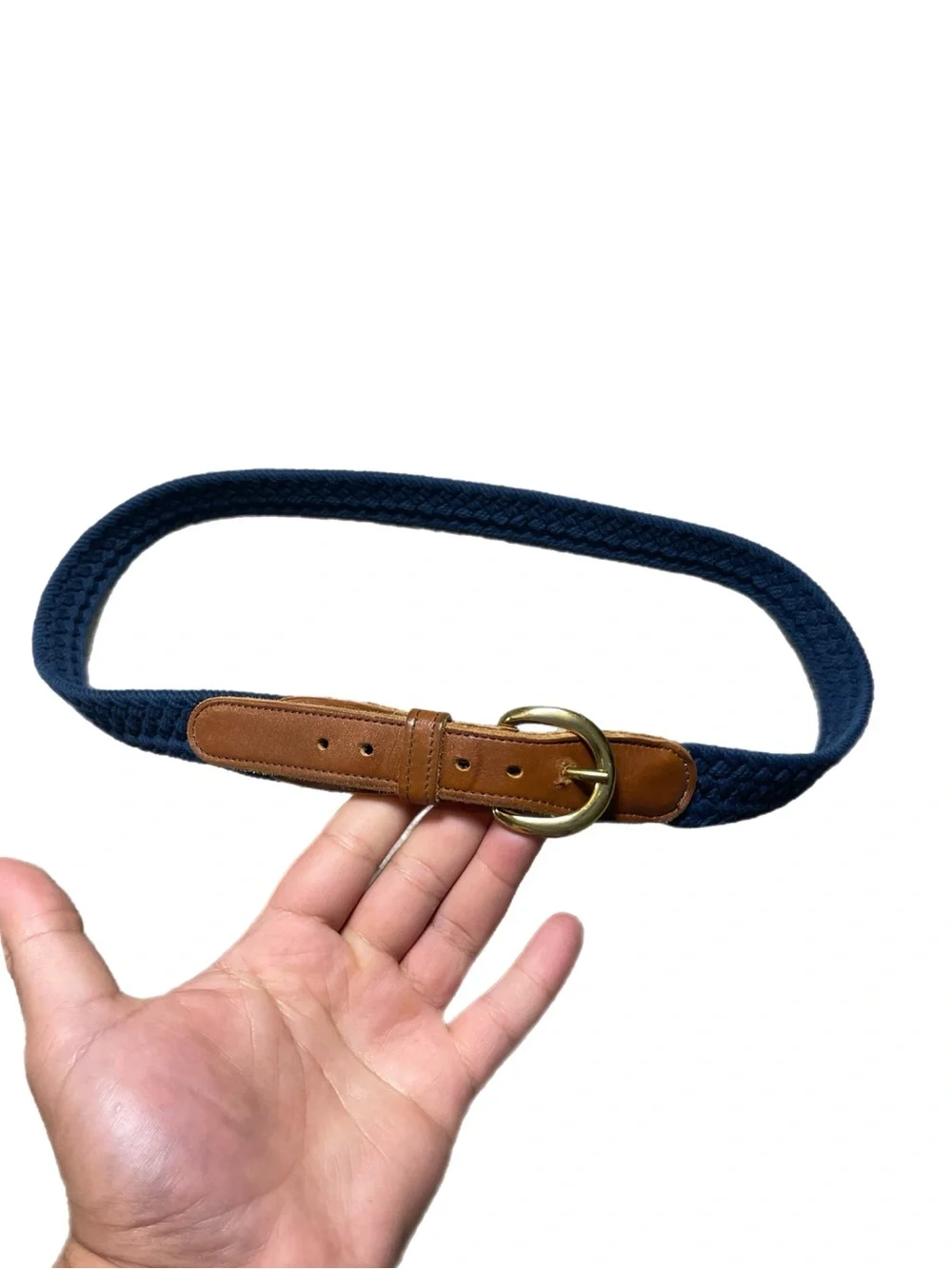 Preston Solid Brass Buckle Genuine Leather Canvas Belt